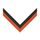 Black & Orange Stripe Clip on Medal Ribbon