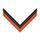 Black & Orange Stripe Clip on Medal Ribbon