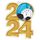 Swimming 2024 Acrylic Medal