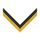 Black & Yellow Stripe Clip on Medal Ribbon