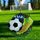 Rincon Colour Football Black Acrylic Medal