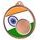 India Flag Logo Insert Bronze 3D Printed Medal