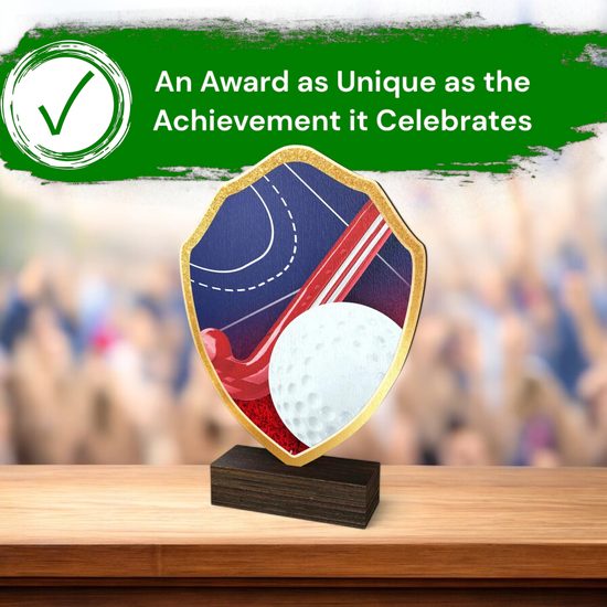 Arden Hockey Real Wood Shield Trophy