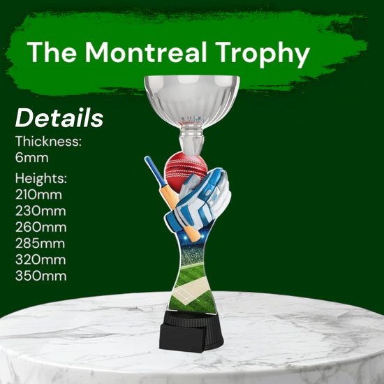 Montreal Cricket Gloves Silver Cup Trophy