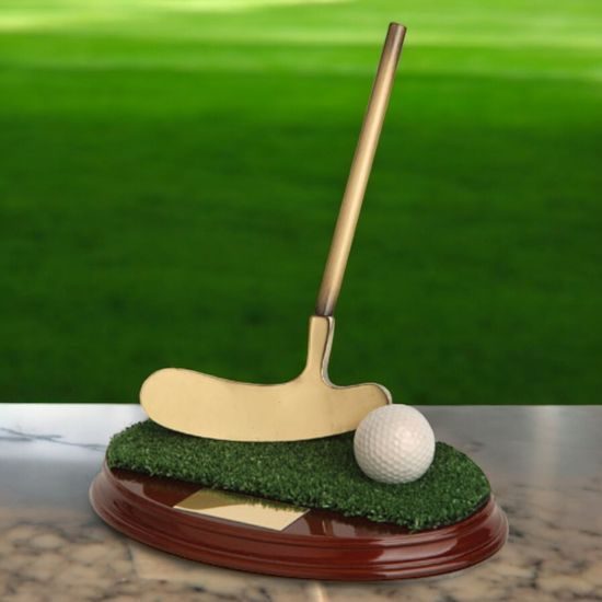 Navas Golf Putter Handmade Metal Trophy