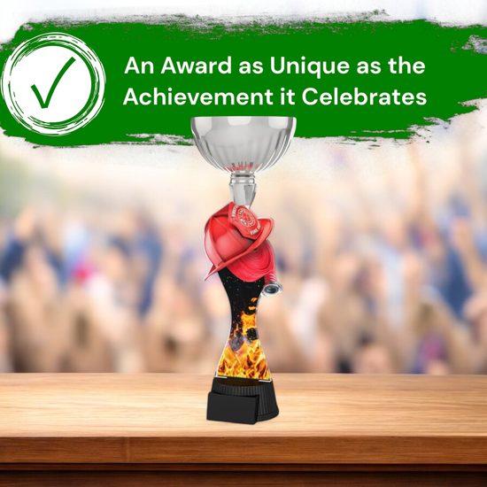 Montreal Firefighter Helmet and Hose Silver Cup Trophy