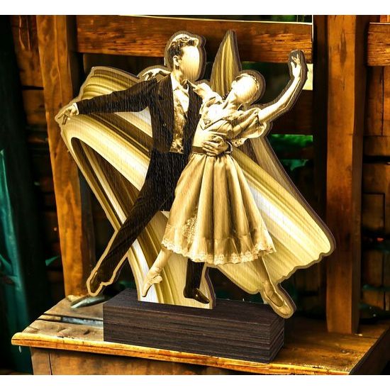 Sierra Classic Ballroom Dance Real Wood Trophy