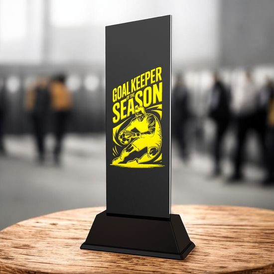Shadowline Football Male Goalkeeper of the Season Trophy – Stainless Steel Award
