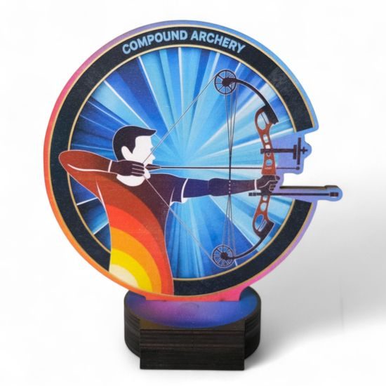 Grove Compound Archery Wooden Trophy