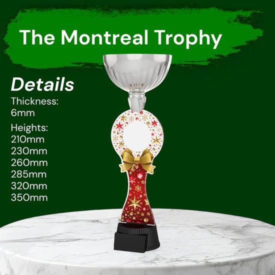 Montreal Christmas Red Silver Cup Trophy