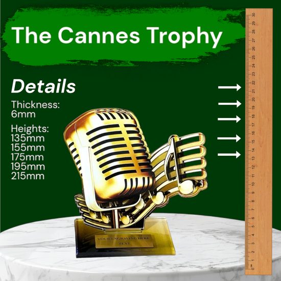 Cannes Classic Microphone Singing Trophy