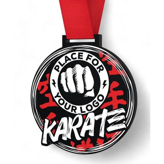 Giant Karate Black Acrylic Logo Medal