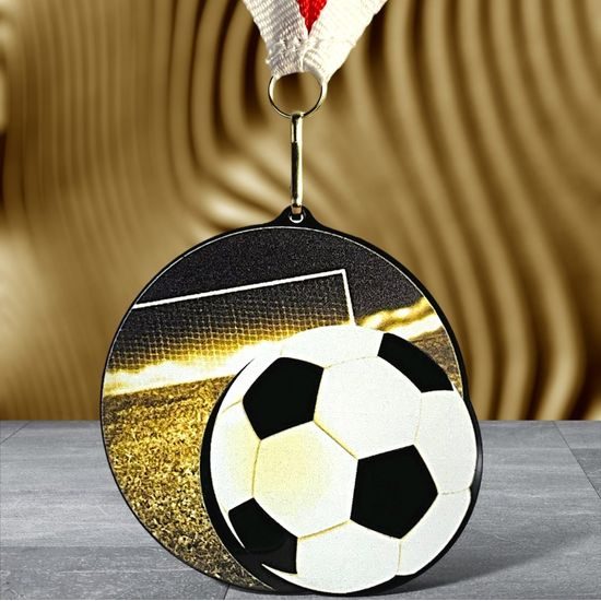 Rincon Classic Football Black Acrylic Medal