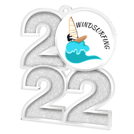 Windsurfing 2022 Silver Acrylic Medal