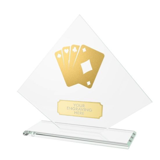 Vanguard Glass and Metal Fusion Poker Trophy