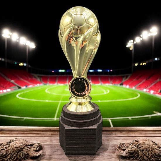 Maradona Gold Logo Insert Football Trophy