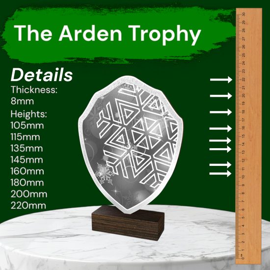 Arden Classic Winter Wonderland Real Wood Shield Trophy