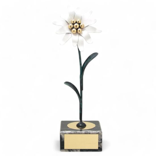 Laza Edelweiss Flower Handmade Metal Trophy