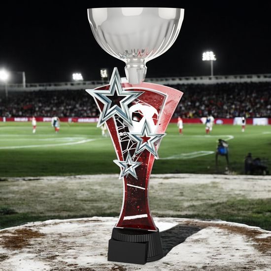 Triple Star Football Silver Trophy Cup