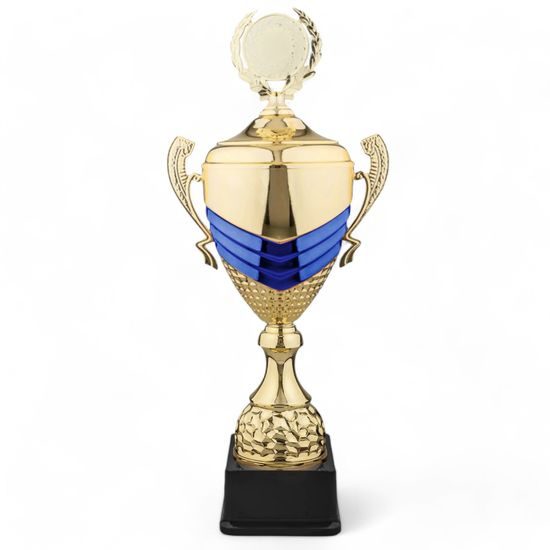 Harley Gold and Blue Logo Cup With Lid