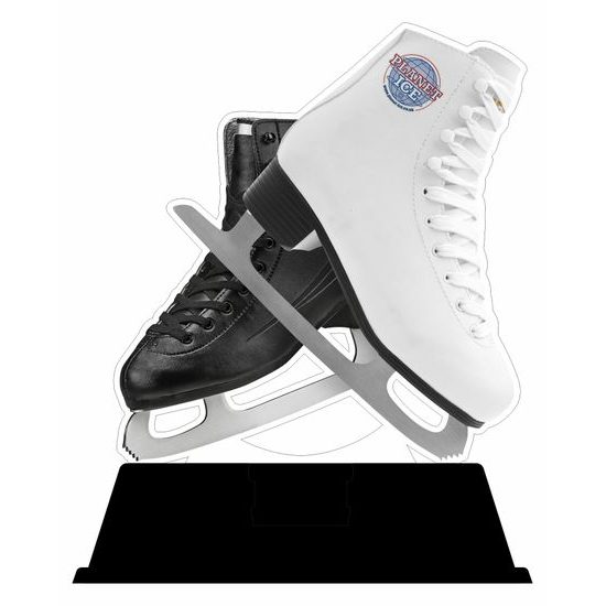 Ice Skating White Boot Custom Logo Acrylic Award