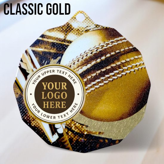 Dodeca Cricket Stainless Steel Logo Insert Medal