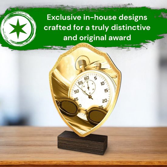 Arden Classic Swimming Real Wood Shield Trophy