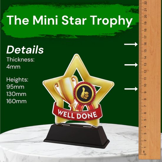 Mini Star Well Done Trophy