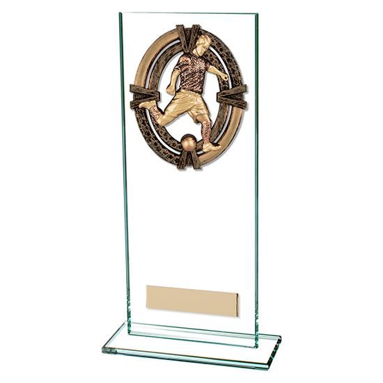 Maverick Legacy Jade Glass Football Player Trophy