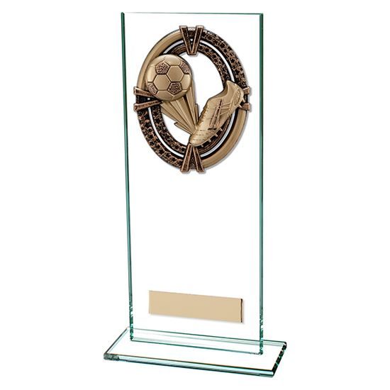 Maverick Legacy Jade Glass Boot and Ball Football Trophy