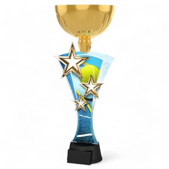 Triple Star Tennis Gold Trophy Cup