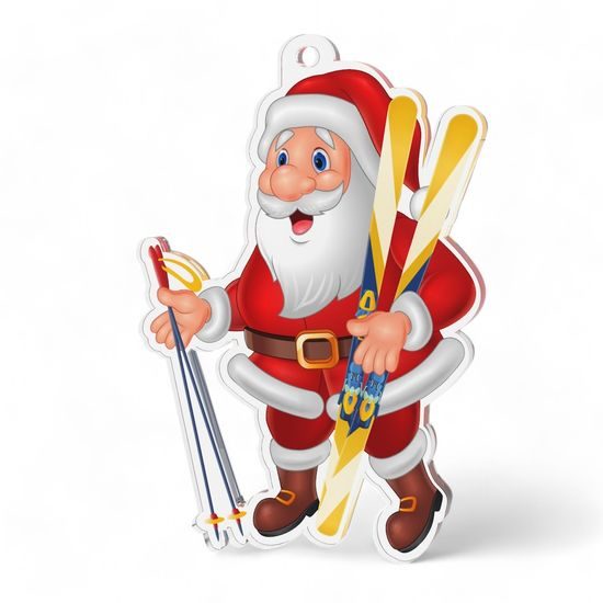 Jolly Father Christmas Ski Medal