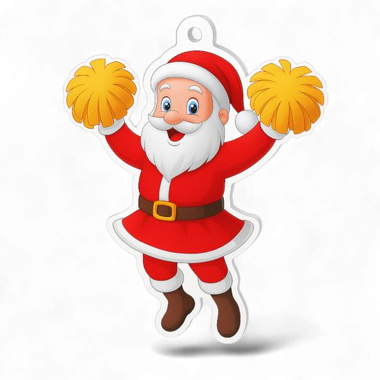 Jolly Father Christmas Cheerleader Medal