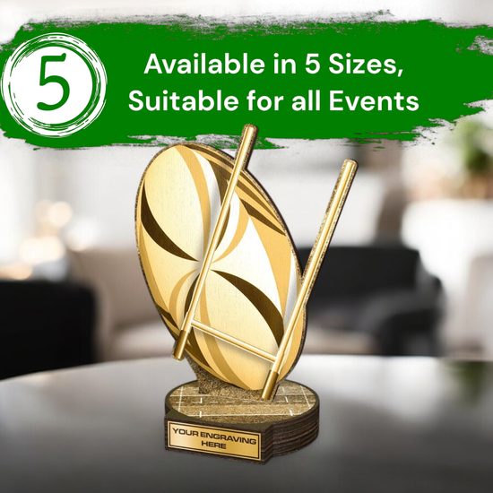 Grove Classic Rugby Real Wood Trophy
