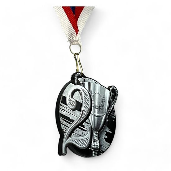 Rincon Silver 2nd Place Black Acrylic Medal