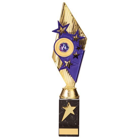 Pizzazz Gold and Purple Stars Trophy