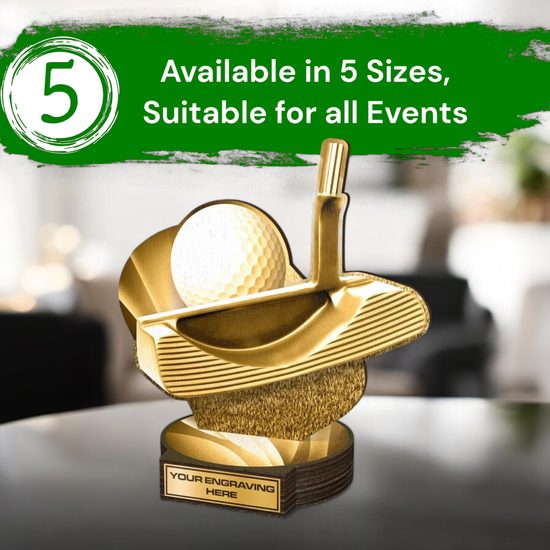 Grove Classic Golf Putter Real Wood Trophy