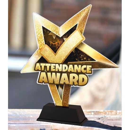 Attendance Award Star Trophy