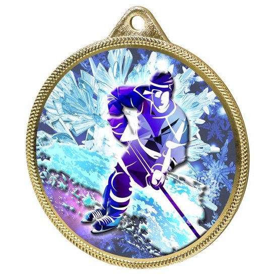 Ice Hockey Colour Freeze Texture 3D Print Gold Medal