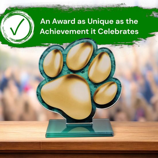 Cannes Dog Paw Print Trophy