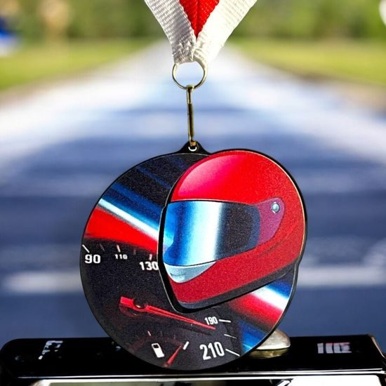 Rincon Colour Motorsports Black Acrylic Medal