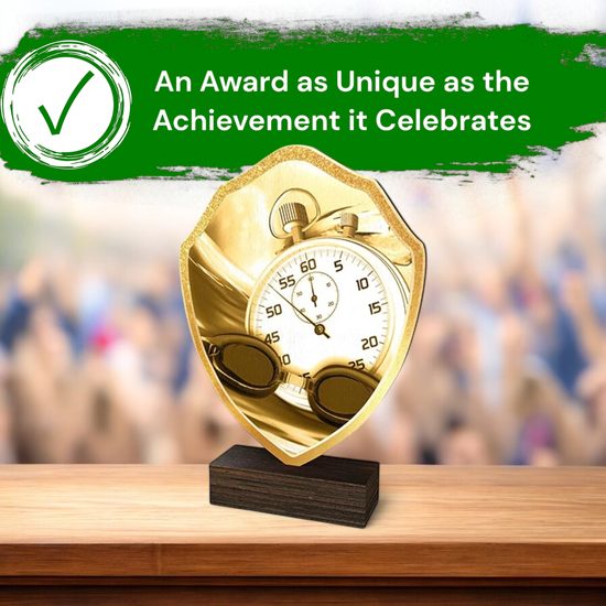 Arden Classic Swimming Real Wood Shield Trophy