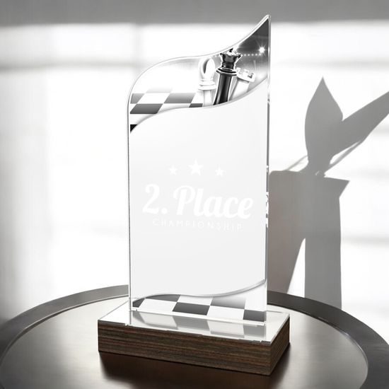 United Chess Acrylic Wood Fusion Trophy