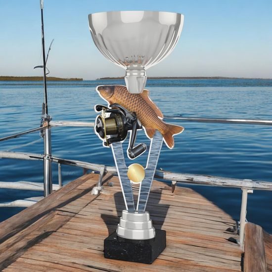 Napoli Fishing Reel Silver Trophy Cup