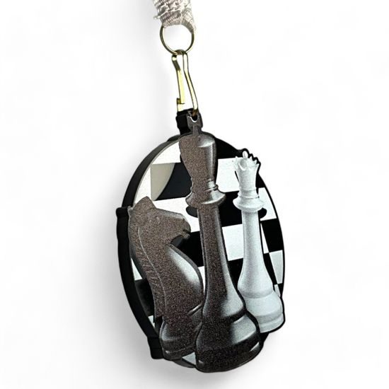 Rincon Colour Chess Black Acrylic Medal