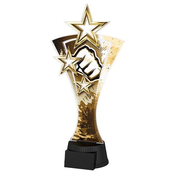 Classic Triple Star Martial Arts Fist Trophy