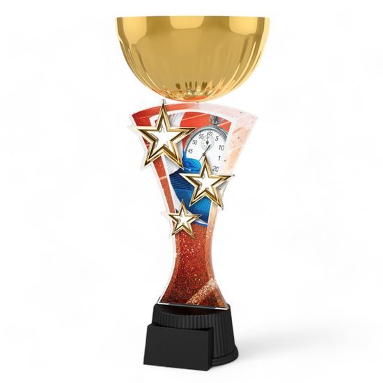 Triple Star Athletics Running Gold Trophy Cup