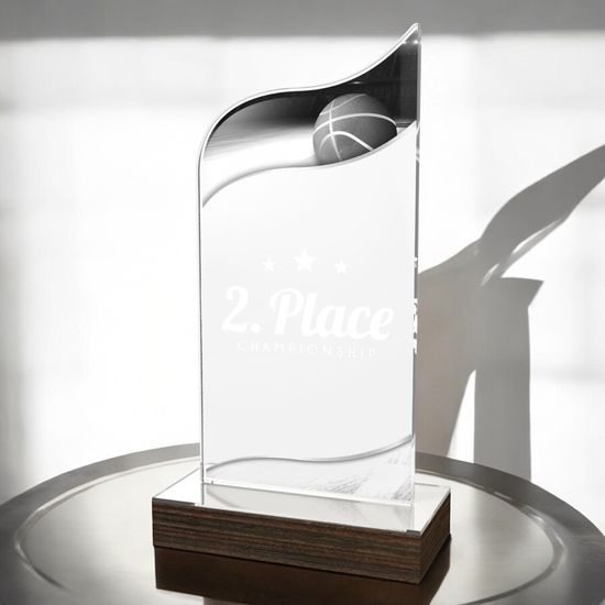 United Basketball Acrylic Wood Fusion Trophy