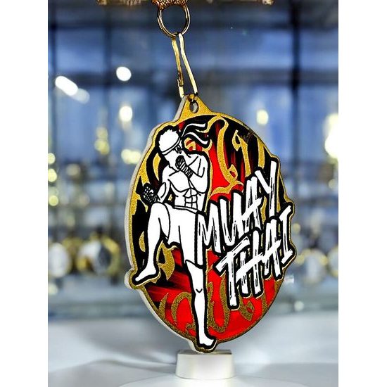 Aurum Kick Boxing Muay Thai Stainless Steel Medal