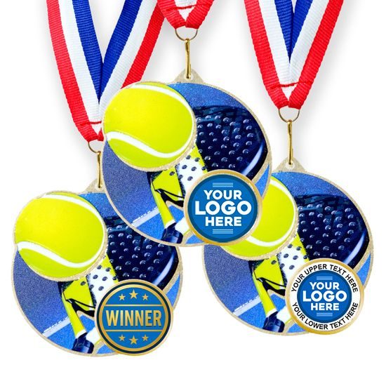 Aurum Padel Tennis Stainless Steel Logo Insert Medal